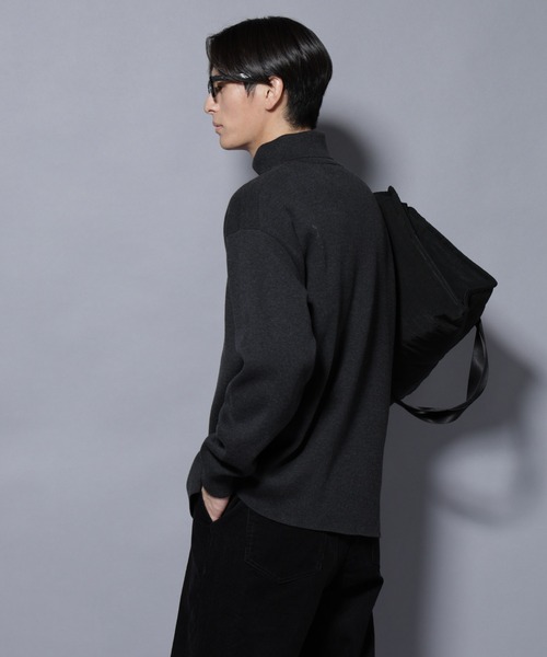 NANO universe（ナノユニバース）の「ミラノリブ　ワイドタートルネックニット（ニット/セーター・メンズ・チャコール/アイボリー/ブルー/ブラック・M/L）」の14枚目の写真