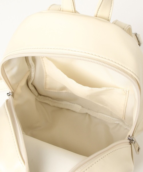 チェーンキルトフェイクレザーミニリュック（バックパック/リュック