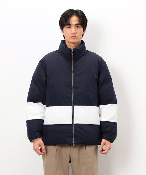 セール】ポリエステル タッサー 機能中綿 ブロッキング スタンドカラー