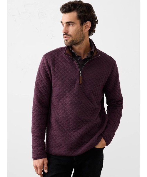 BANANA REPUBLIC FACTORY STORE(バナナリパブリック ファクトリーストア)の「◆BANANA REPUBLIC FACTORY STORE キルティング ニット ハーフジッププルオーバー(スウェット・メンズ・ネイビー/グレー/ブラック/ナチュラル/ワイン・S/M/L/XL)」の5枚目の写真
