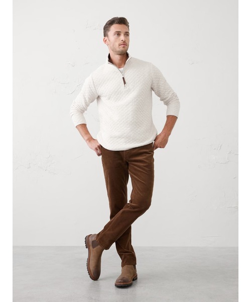 BANANA REPUBLIC FACTORY STORE(バナナリパブリック ファクトリーストア)の「◆BANANA REPUBLIC FACTORY STORE キルティング ニット ハーフジッププルオーバー(スウェット・メンズ・ネイビー/グレー/ブラック/ナチュラル/ワイン・S/M/L/XL)」の6枚目の写真