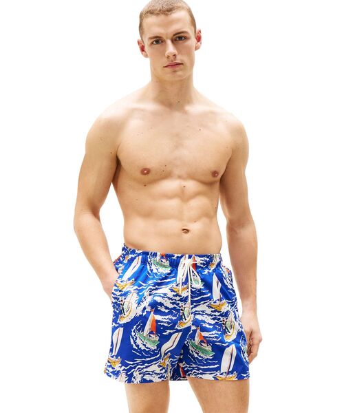 TOMMY HILFIGER（トミーヒルフィガー）の「ミディアムドローストリングプリントボードショーツ（水着・メンズ・ホワイト/グリーン/ホワイト系その他/マルチ/オレンジ・MEDIUM/LARGE/X-LARGE）」の2枚目の写真