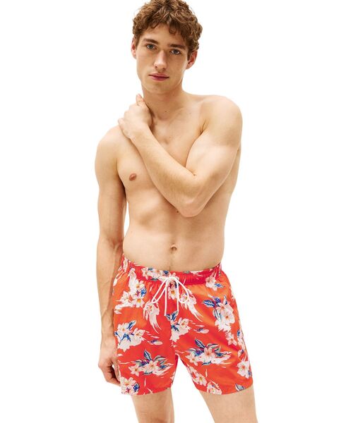 TOMMY HILFIGER（トミーヒルフィガー）の「ミディアムドローストリングプリントボードショーツ（水着・メンズ・ホワイト/グリーン/ホワイト系その他/マルチ/オレンジ・MEDIUM/LARGE/X-LARGE）」の4枚目の写真