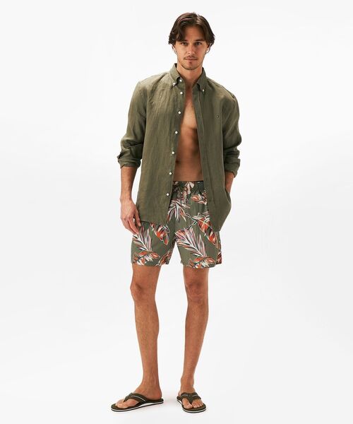 TOMMY HILFIGER（トミーヒルフィガー）の「ミディアムドローストリングプリントボードショーツ（水着・メンズ・ホワイト/グリーン/ホワイト系その他/マルチ/オレンジ・MEDIUM/LARGE/X-LARGE）」の10枚目の写真