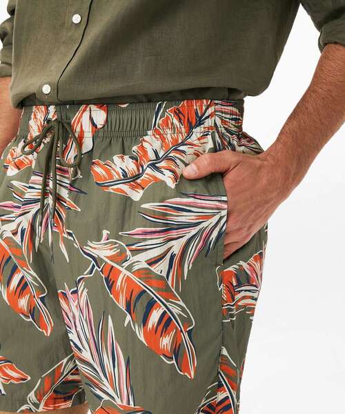 TOMMY HILFIGER（トミーヒルフィガー）の「ミディアムドローストリングプリントボードショーツ（水着・メンズ・ホワイト/グリーン/ホワイト系その他/マルチ/オレンジ・MEDIUM/LARGE/X-LARGE）」の12枚目の写真