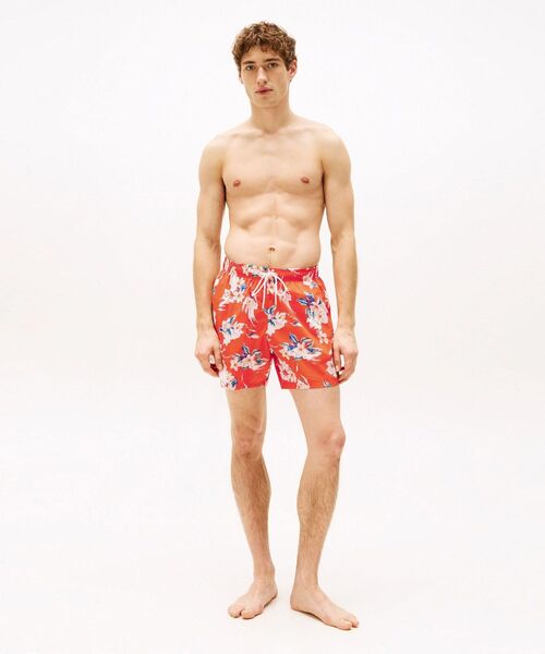 TOMMY HILFIGER（トミーヒルフィガー）の「ミディアムドローストリングプリントボードショーツ（水着・メンズ・ホワイト/グリーン/ホワイト系その他/マルチ/オレンジ・MEDIUM/LARGE/X-LARGE）」の15枚目の写真