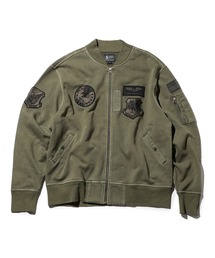 Valley Apparel（バレーアパレル）の「ジャージパッチドMA-1パーカー（パーカー）」