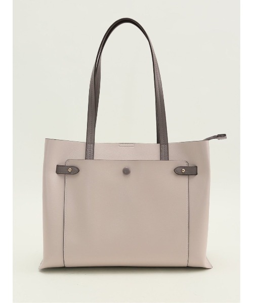 m.f.editorial(エムエフエディトリアル)の「【A4対応 鞄】m.f.エディトリアル レディース 前ポケット付き トートバッグ(トートバッグ・レディース・グレー/ベージュ/ブラック・FREE)」の1枚目の写真