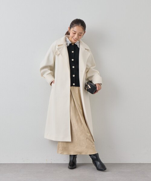 un dix cors（アンディコール）の「《大人フェミニンな雰囲気に》2WAYレース襟ボウタイカーデ（カーディガン/ボレロ・レディース・ブラウン/レッド/ブラック・FREE）」の21枚目の写真