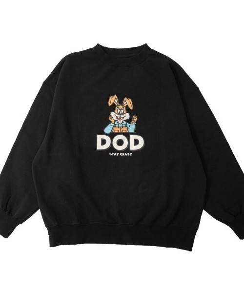 DOD（ディーオーディー）の「ディーオーディー DOD シン・カレッジスウェットシャツ アウトドアカジュアル スウェットトレーナー（スウェット・メンズ・ブラック/グレー・M/L/XL）」の5枚目の写真
