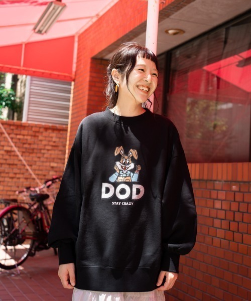 DOD（ディーオーディー）の「ディーオーディー DOD シン・カレッジスウェットシャツ アウトドアカジュアル スウェットトレーナー（スウェット・メンズ・ブラック/グレー・M/L/XL）」の15枚目の写真