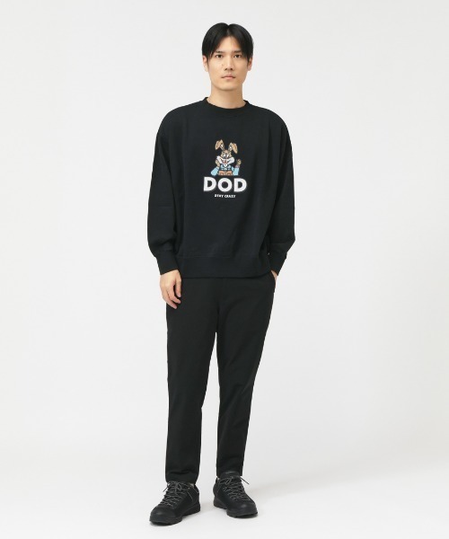 DOD（ディーオーディー）の「ディーオーディー DOD シン・カレッジスウェットシャツ アウトドアカジュアル スウェットトレーナー（スウェット・メンズ・ブラック/グレー・M/L/XL）」の14枚目の写真