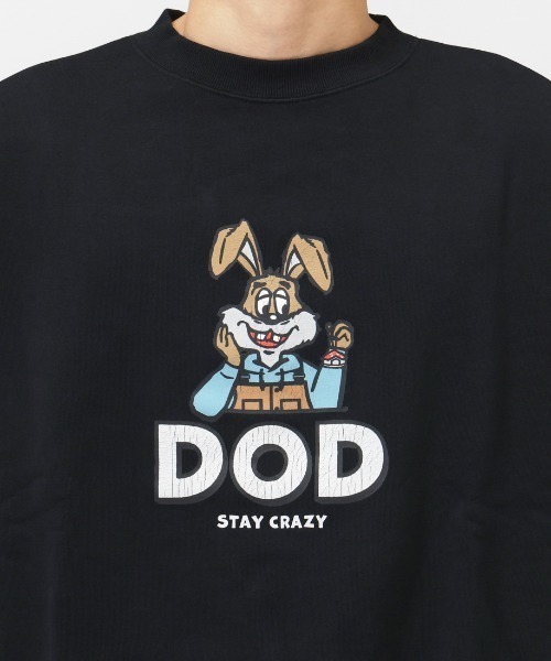 DOD（ディーオーディー）の「ディーオーディー DOD シン・カレッジスウェットシャツ アウトドアカジュアル スウェットトレーナー（スウェット・メンズ・ブラック/グレー・M/L/XL）」の9枚目の写真