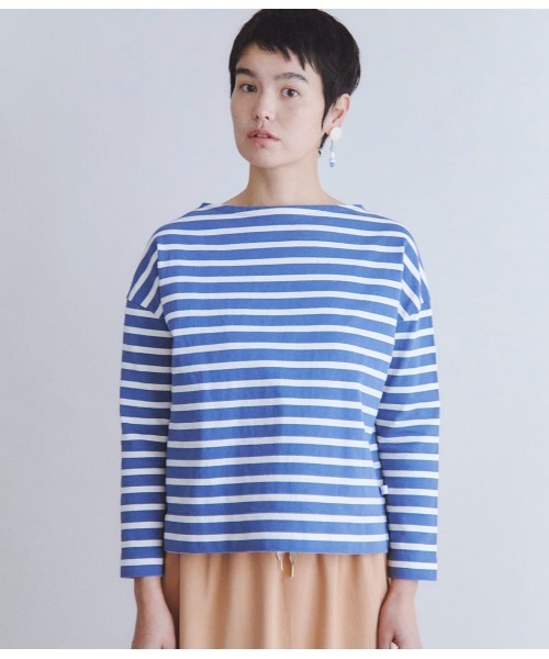 outil AAST ウティ21ss バスクシャツ ボーダー 黒白 サイズ 3 outil