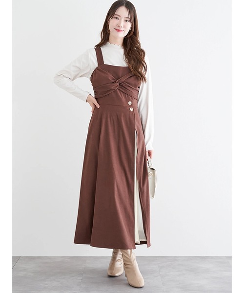 スエードツイストジャンパースカート（ワンピース）｜LUDIC PARK（ル