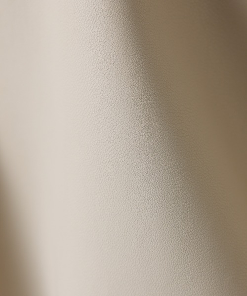 COLLAGE GALLARDAGALANTE（コラージュガリャルダガランテ）の「レザータッチスタンドブルゾン（ブルゾン・レディース・ベージュ・FREE）」の10枚目の写真