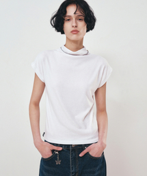 HALF NECK SLIM TOP_IVORY