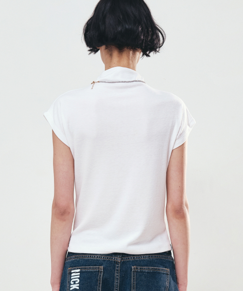 NICK&NICOLE(ニックアンドニコール)の「HALF NECK SLIM TOP_IVORY(Tシャツ/カットソー・レディース・その他・MEDIUM/LARGE)」の3枚目の写真