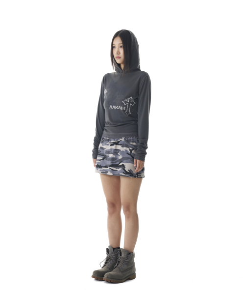 AAKAM（アーカム）の「Camouflage Logo Sweat Skirt (Gray)（スカート・レディース・その他・FREE）」の7枚目の写真