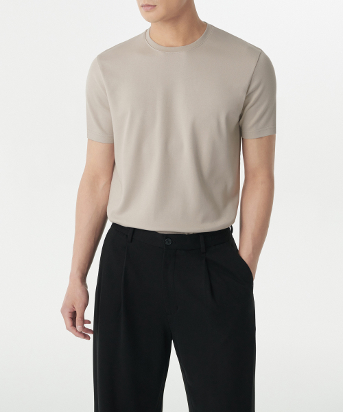 MUSINSA STANDARD（ムシンサスタンダード）の「マッスルフィットクルーネックモーダルTシャツ[マッシュルーム]（Tシャツ/カットソー・メンズ・その他・X-LARGE/SMALL/MEDIUM/LARGE）」の2枚目の写真