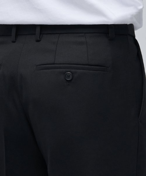 MUSINSA STANDARD（ムシンサスタンダード）の「ウールブレンドワイドヒドゥンバンディングスラックス[ブラック]（スラックス・メンズ・その他・29/30/31/33/26/27/28/40/38/36/34/32）」の7枚目の写真