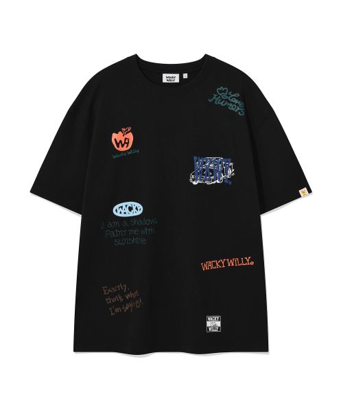 Wacky WiLLy（ワッキーウィリー）の「マルチグラフィック半袖Tシャツブラック（Tシャツ/カットソー・レディース・その他・SMALL/MEDIUM/LARGE/X-LARGE）」の2枚目の写真