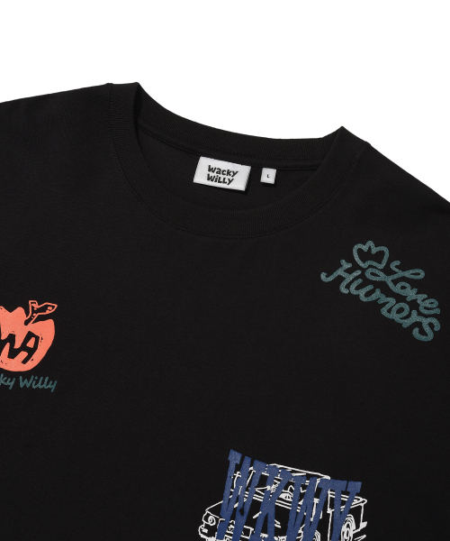 Wacky WiLLy（ワッキーウィリー）の「マルチグラフィック半袖Tシャツブラック（Tシャツ/カットソー・レディース・その他・SMALL/MEDIUM/LARGE/X-LARGE）」の4枚目の写真