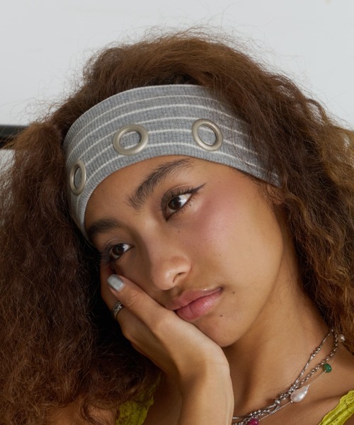 DTYYPE(ドタイプ)の「アイレットヘアバンド(ヘアバンド・レディース・グレー/グレー系その他/ブラック系その他・FREE)」の3枚目の写真