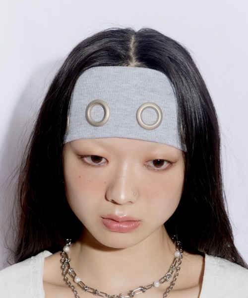 DTYYPE(ドタイプ)の「アイレットヘアバンド(ヘアバンド・レディース・グレー/グレー系その他/ブラック系その他・FREE)」の8枚目の写真