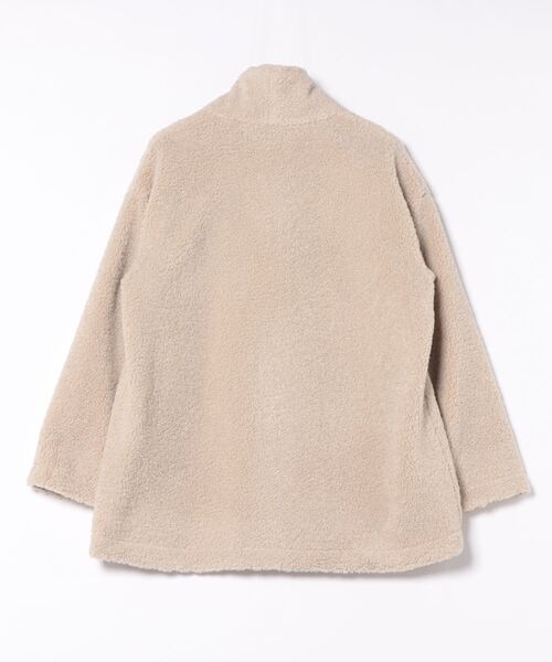 SIPULI（シプリ）の「Eco Fur ショールカラーコート（ダウンジャケット/コート・レディース・ダークグレー/アイボリー・2）」の3枚目の写真