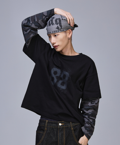 SCALLYWAG（スカリーワグ）の「88 クロップレイヤードロングスリーブ[カモ]（Tシャツ/カットソー・レディース・その他・MEDIUM/LARGE）」の2枚目の写真