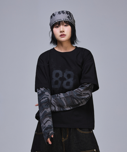 SCALLYWAG（スカリーワグ）の「88 クロップレイヤードロングスリーブ[カモ]（Tシャツ/カットソー・レディース・その他・MEDIUM/LARGE）」の6枚目の写真