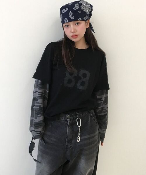 SCALLYWAG（スカリーワグ）の「88 クロップレイヤードロングスリーブ[カモ]（Tシャツ/カットソー・レディース・その他・MEDIUM/LARGE）」の5枚目の写真