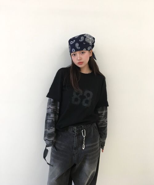 SCALLYWAG（スカリーワグ）の「88 クロップレイヤードロングスリーブ[カモ]（Tシャツ/カットソー・レディース・その他・MEDIUM/LARGE）」の2枚目の写真