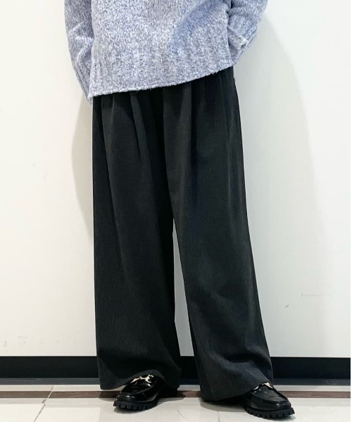 human woman（ヒューマンウーマン）の「◆【ウォッシャブル/ウォーム素材】裏起毛ワイドパンツ（その他パンツ・レディース・グレー/グレー系その他・MEDIUM/SMALL）」の11枚目の写真