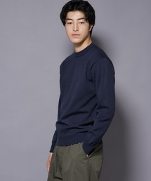 モックネック」に該当するブルー・ネイビー/青色系のメンズ