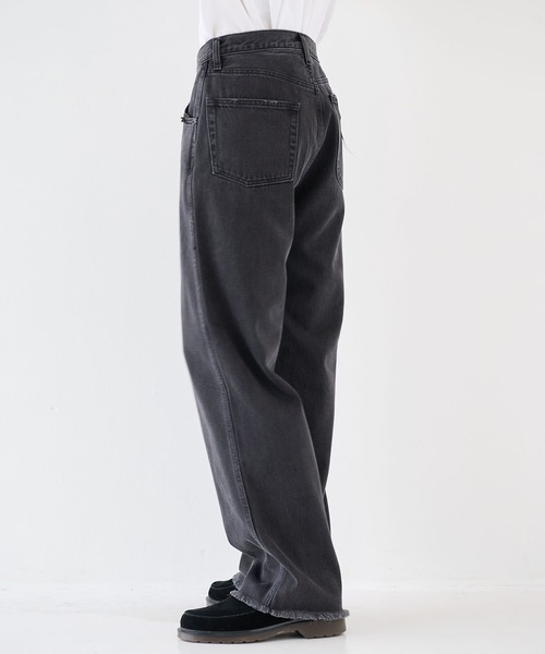 WESTOVERALLS（ウエストオーバーオールズ）の「【WESTOVERALLS】5PWIDE PANTS（デニムパンツ・メンズ・ブラック・28/30/32）」の3枚目の写真