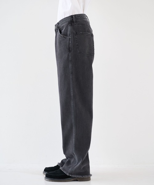 WESTOVERALLS（ウエストオーバーオールズ）の「【WESTOVERALLS】5PWIDE PANTS（デニムパンツ・メンズ・ブラック・28/30/32）」の4枚目の写真