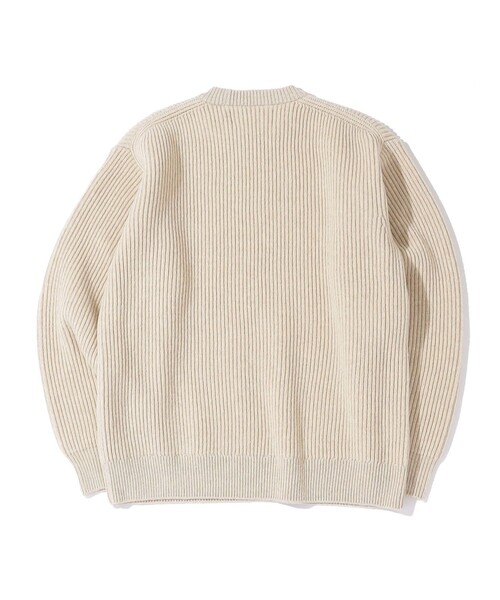 SHIPS(シップス)の「Southwick: Gate Label ウール シルク クルーネック ニット(ニット/セーター・メンズ・ベージュ/ネイビー・MEDIUM/LARGE)」の3枚目の写真