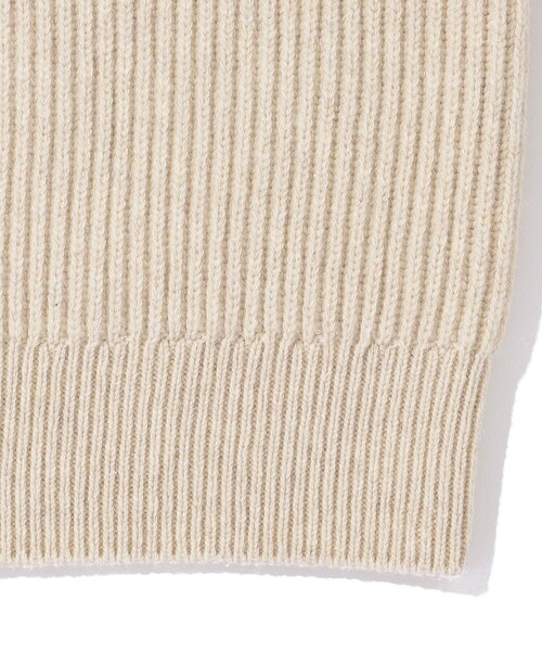 SHIPS(シップス)の「Southwick: Gate Label ウール シルク クルーネック ニット(ニット/セーター・メンズ・ベージュ/ネイビー・MEDIUM/LARGE)」の7枚目の写真