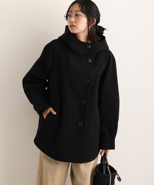 ElegChic(エレグシック)の「フェイクウール ジャケット (モッズコート・レディース・ブラック/アイボリー/グレー/モカ・M/L)」の1枚目の写真