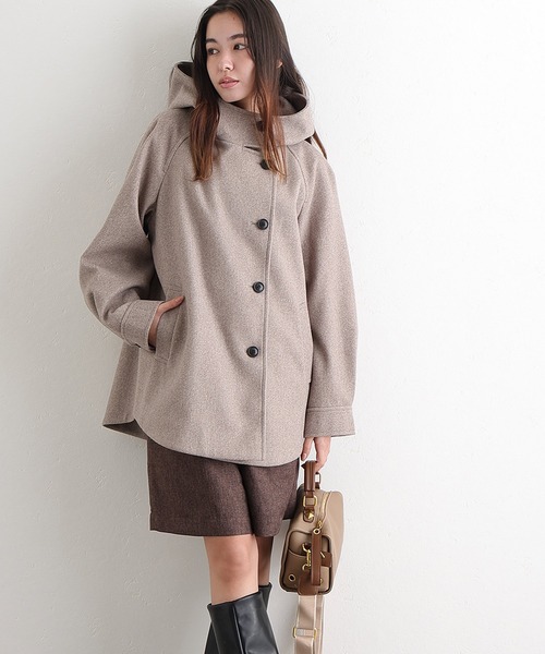 ElegChic(エレグシック)の「フェイクウール ジャケット (モッズコート・レディース・ブラック/アイボリー/グレー/モカ・M/L)」の4枚目の写真