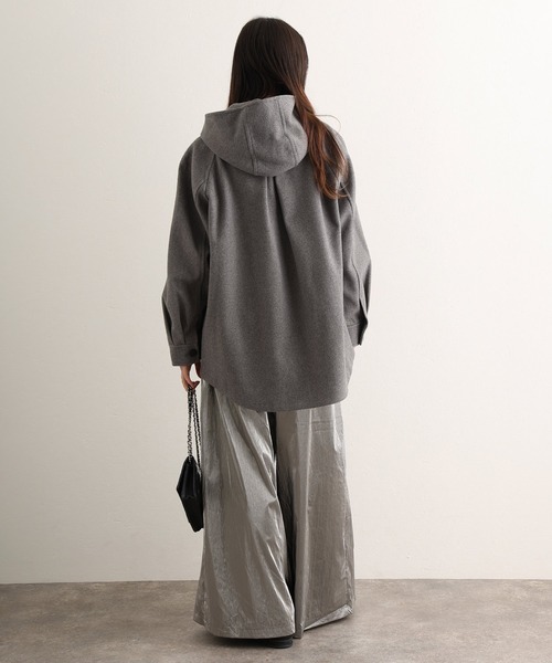 ElegChic(エレグシック)の「フェイクウール ジャケット (モッズコート・レディース・ブラック/アイボリー/グレー/モカ・M/L)」の11枚目の写真
