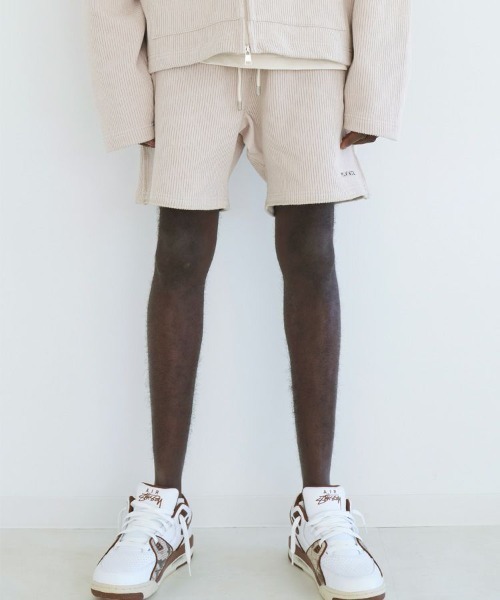 セール】【MLVINCE】KNIT SHORTS / クリーム [KSH07CR]（スーツパンツ