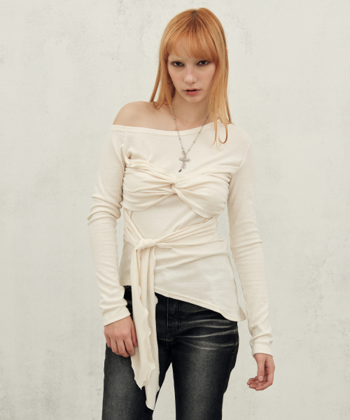 Midnight Move（ミッドナイトムーブ）の「tw t (ivory)（Tシャツ/カットソー・レディース・その他・FREE）」の4枚目の写真