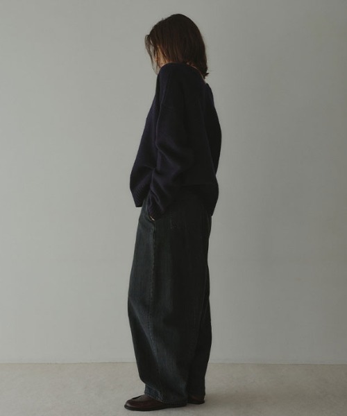 ETRE TOKYO 25AW カーヴィータックデニムパンツ ブラック M ETRE TOKYO(エトレトウキョウ)｜カーヴィータックデニムパンツ