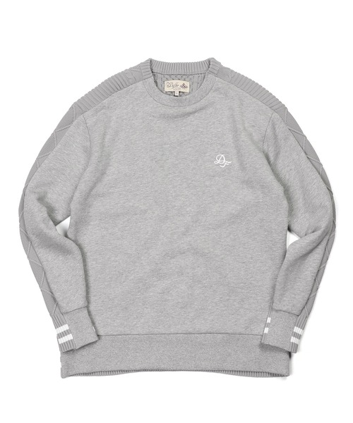 The DUFFER of ST.GEORGE(ザダファーオブセントジョージ)の「WASHABLE SWITCHING KNIT:スウェット/アランニット 切替えデザイン ウォッシャブルニット(ニット/セーター・メンズ・グレー/ブラック/ライトグレー・SMALL/MEDIUM/LARGE/X-LARGE)」の11枚目の写真