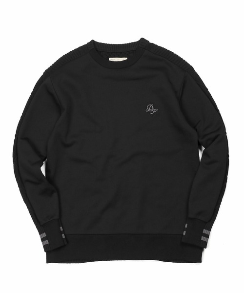 The DUFFER of ST.GEORGE(ザダファーオブセントジョージ)の「WASHABLE SWITCHING KNIT:スウェット/アランニット 切替えデザイン ウォッシャブルニット(ニット/セーター・メンズ・グレー/ブラック/ライトグレー・SMALL/MEDIUM/LARGE/X-LARGE)」の16枚目の写真