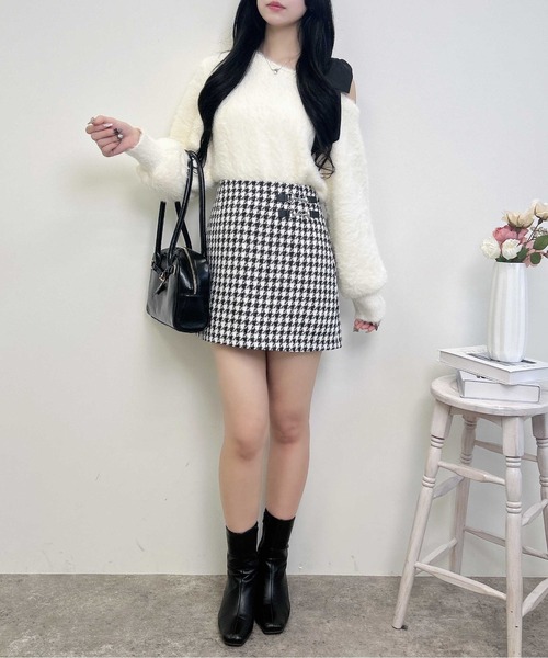 INGNI（イング）の「ビット付アソート柄タイトミニスカパン（スカート・レディース・ホワイト系その他2/ブラック系その他6/その他11・FREE）」の8枚目の写真