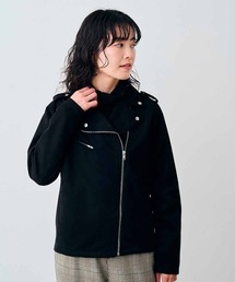 Live in comfort | リブ　イン　コンフォート　はまじとコラボ　再復刻！着心地らくちんな伸びるライダースジャケット〈ブラック〉(その他アウター)